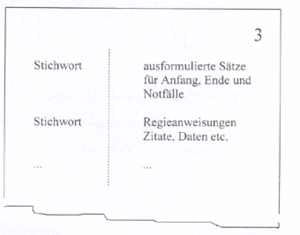 Stichwort-Manuskript